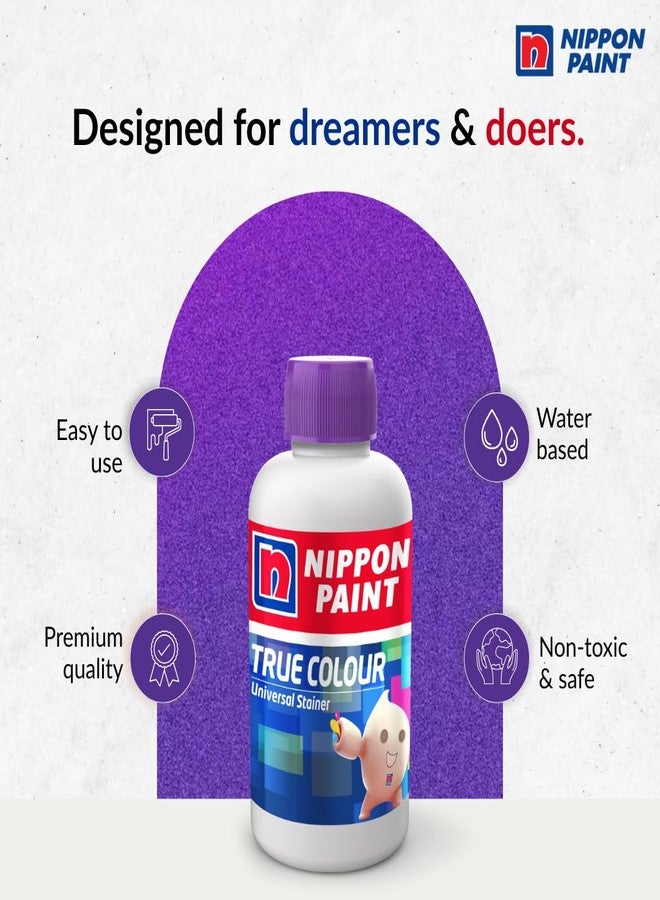 Nippon Paint True Colour Universal Stainer (Fast Violet, 100ml)-Water Soluble High Tint, Non-Toxic, Non-Fading Pigment-For Plastic Emulsions, Enamels, Paints, Oil Paints-DIY - Image 2